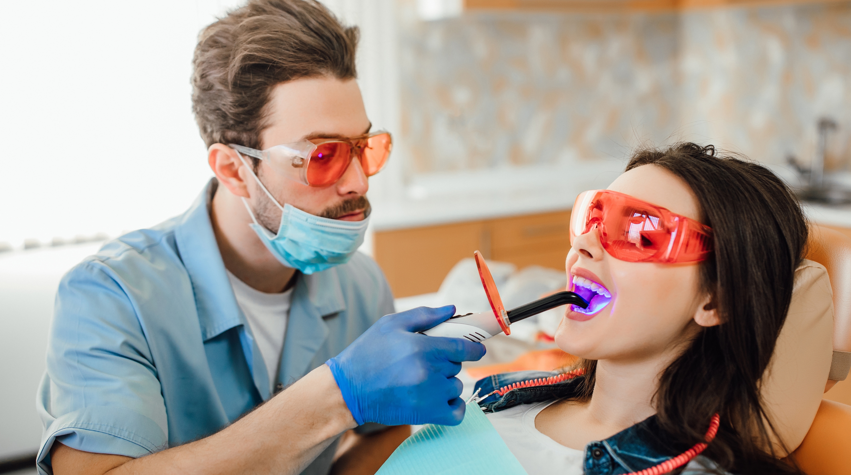 Professional teeth bleaching treatment at UniqDentalClinic in Coimbatore